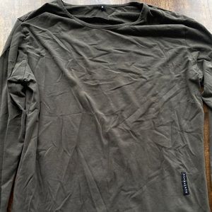 Alphalete Scoop Neck Long Sleeve (olive, medium)